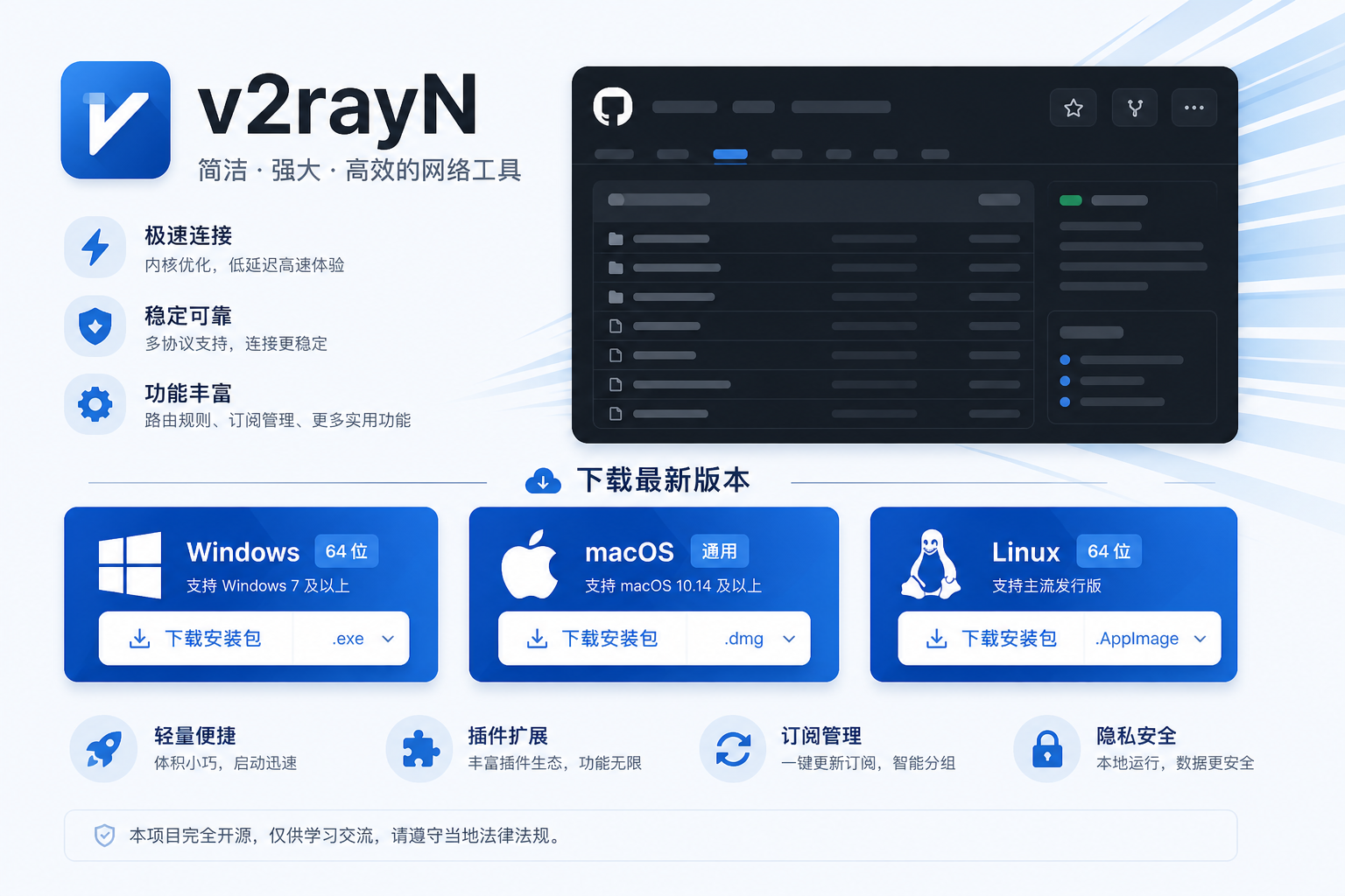 v2rayN 中文网直接下载入口图